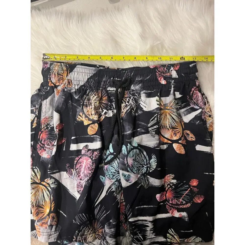 Vilebrequin Youth Boys Swim Trunks Shorts Turtle Firework Print Swimwear Medium
